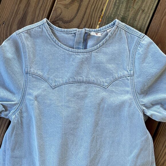 NWOT Levi's Tee Dress - Short Sleeve - Denim Mini - Zip Back - Women's Small - Picture 4 of 7